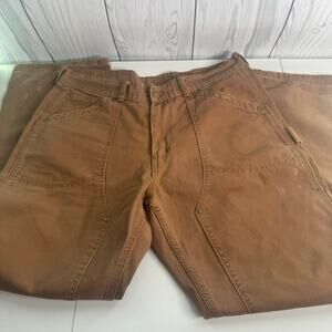 American Living Duck Canvas Cargo Pants Reinforced Knees Brown 32x30